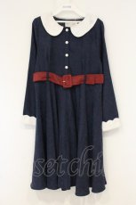 画像1: Favorite / トリコロールカラーおとぎの国を映し出した雲袖マキシ丈ワンピース♪ M ネイビー O-26-09-07-008-LO-OP-OW-OS (1)