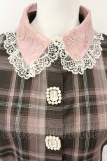 画像2: Swankiss / NV 3check SETUP  ピンク×ブラウン O-26-09-07-073-LO-OP-IG-OS (2)