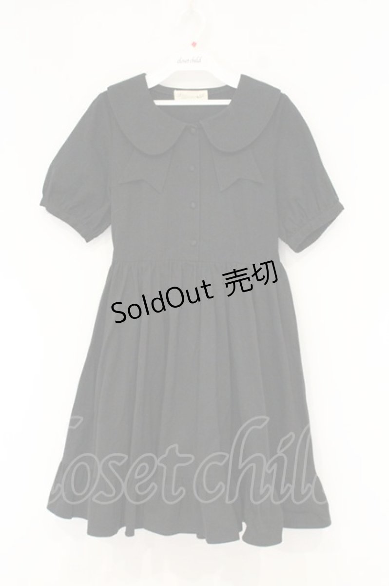 画像1: Favorite / リボン襟ワンピース  クロ O-26-09-07-009-LO-OP-OW-OS (1)