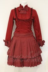 画像1: Victorian maiden / ヨークタックプリーツワンピース  ワイン O-26-09-07-078-CL-OP-IG-OS (1)