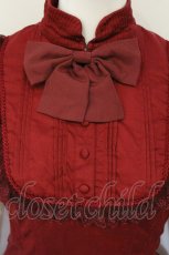 画像2: Victorian maiden / ヨークタックプリーツワンピース  ワイン O-26-09-07-078-CL-OP-IG-OS (2)
