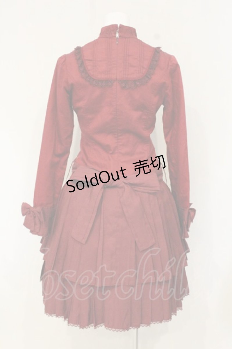画像5: Victorian maiden / ヨークタックプリーツワンピース  ワイン O-26-09-07-078-CL-OP-IG-OS (5)