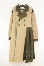 画像1: Favorite / アシンメトリープリーツの春日和和風トレンチコート M ベージュ O-26-09-07-010-LO-CO-OW-OS (1)