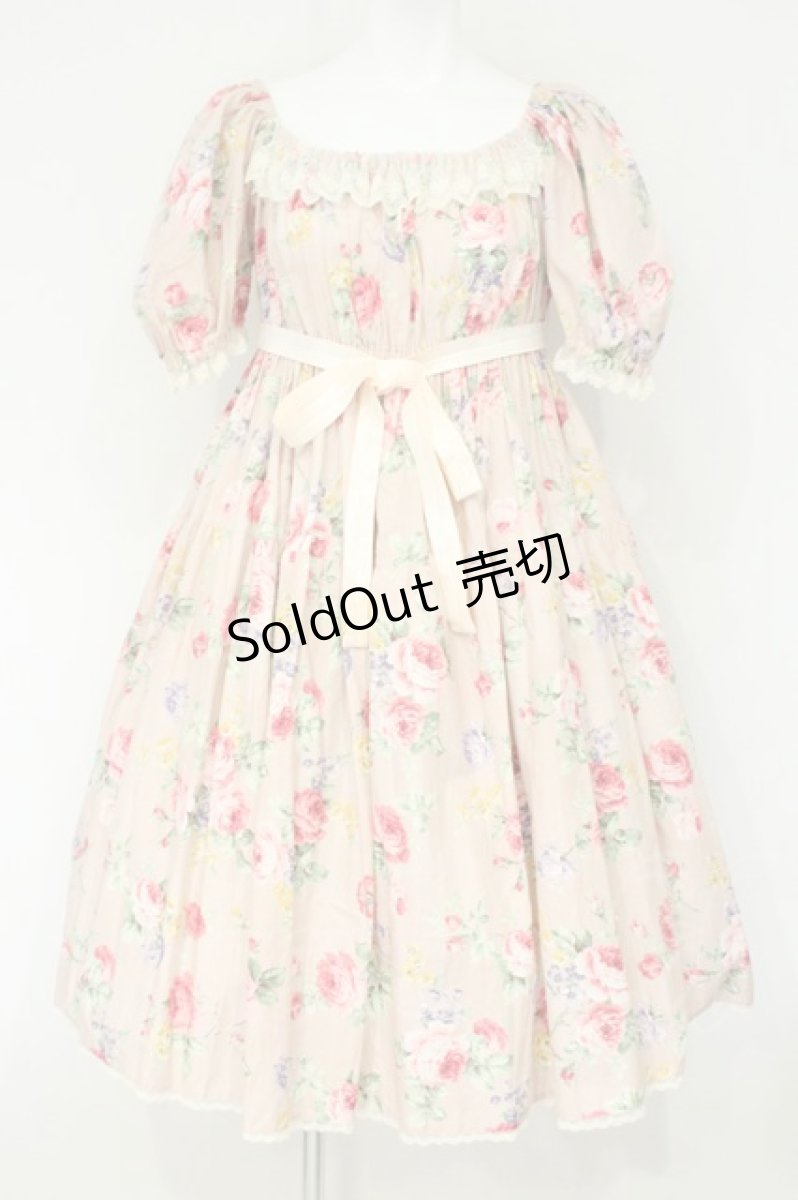 画像1: Enchantlic Enchantilly / 花柄シャーリングワンピース  ピンク O-26-09-07-083-LO-OP-OW-OS (1)