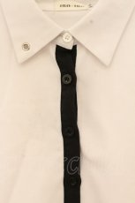 画像2: IRO+IRO / バイカラーシャツ  シロ×クロ O-26-09-07-015-LO-BL-OW-OS (2)