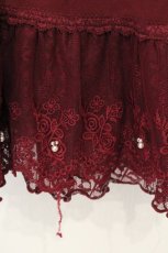 画像2: axes femme / レース重ねペチスカート  ワイン O-26-09-07-002-AX-SK-IG-OS (2)