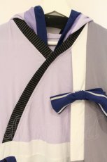 画像2: Favorite / 紫×グレーのリボン+フード付き和装ワンピース  パープル×グレー O-26-09-07-024-LO-OP-OW-OS (2)