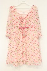 画像1: MILK / チェリー柄ワンピース  ピンク O-26-09-07-030-ML-OP-IG-OS (1)