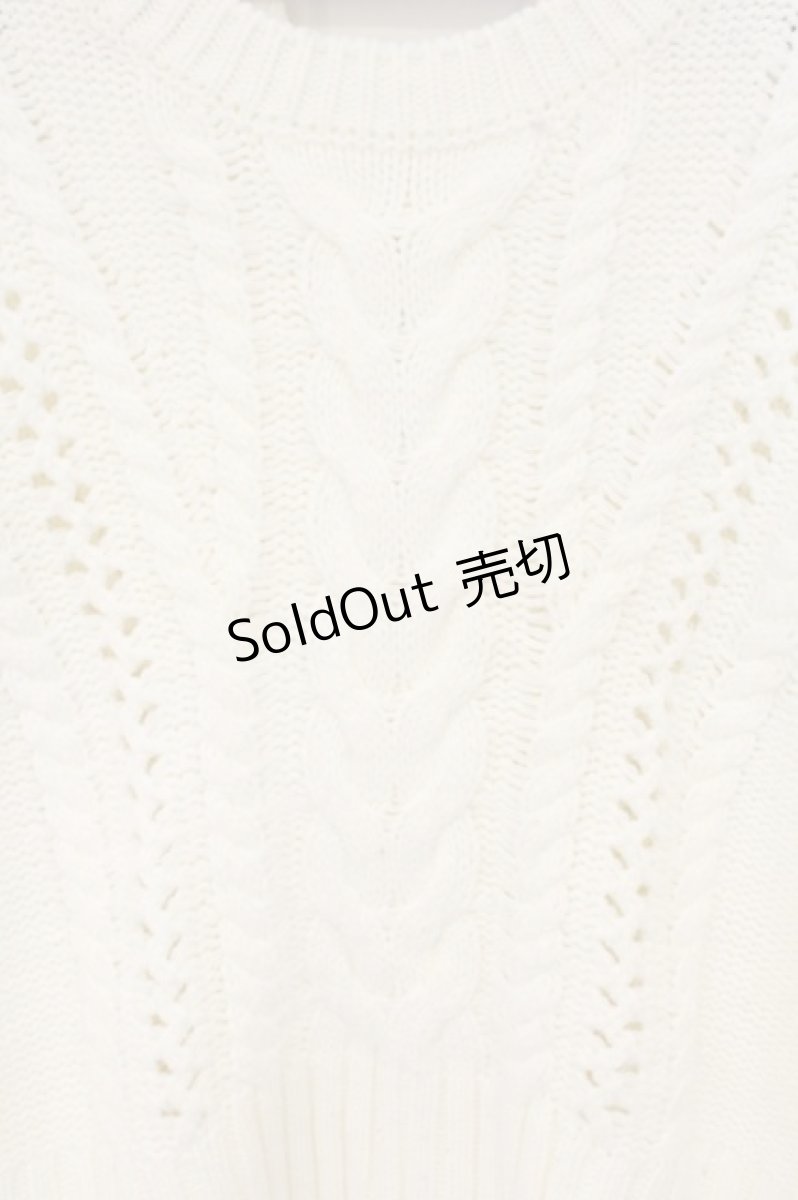 画像2: axes femme POETIQUE / 後ろリボンニット M キナリ O-26-09-08-024-AX-TO-OW-OS (2)