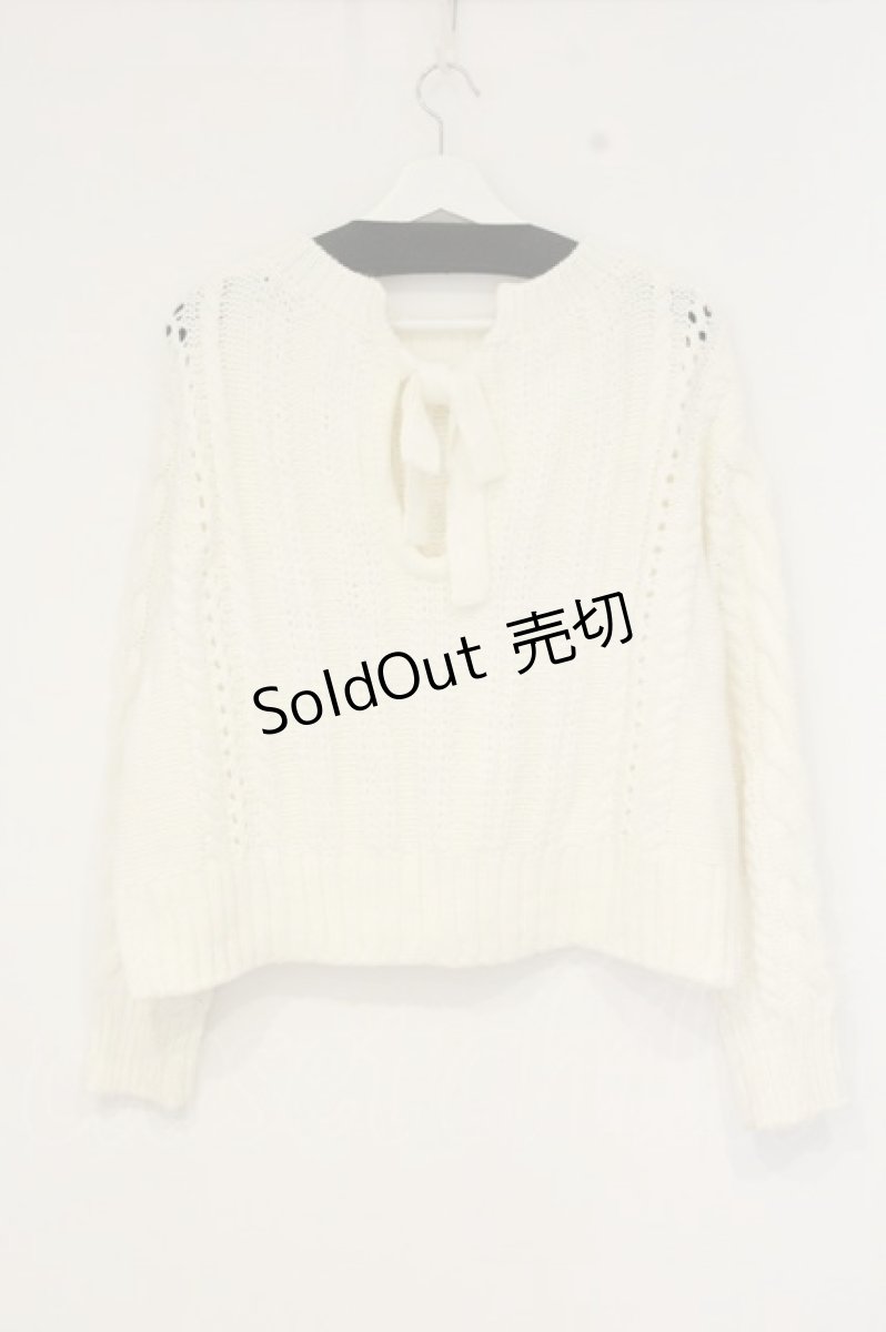 画像3: axes femme POETIQUE / 後ろリボンニット M キナリ O-26-09-08-024-AX-TO-OW-OS (3)