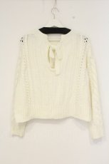 画像3: axes femme POETIQUE / 後ろリボンニット M キナリ O-26-09-08-024-AX-TO-OW-OS (3)
