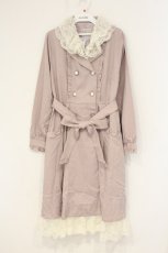 画像1: axes femme / レース襟付トレンチコート F ピンク O-26-09-08-027-AX-CO-OW-OS (1)