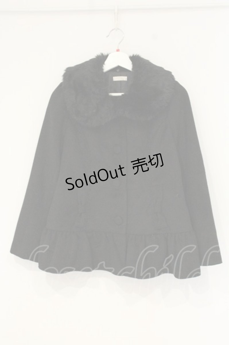 画像1: axes femme POETIQUE / フリルショートコート M クロ O-26-09-08-029-AX-CO-OW-OS (1)