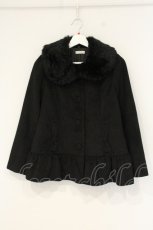 画像1: axes femme POETIQUE / フリルショートコート M クロ O-26-09-08-029-AX-CO-OW-OS (1)
