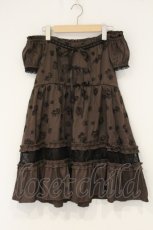 画像1: axes femme / フロッキーローズチュニック M ブラウン O-26-09-08-034-AX-TO-OW-OS (1)