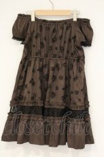 画像4: axes femme / フロッキーローズチュニック M ブラウン O-26-09-08-034-AX-TO-OW-OS (4)