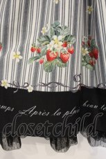 画像2: axes femme POETIQUE / ストロベリーストライプスカート M クロ O-26-09-08-036-AX-SK-OW-OS (2)