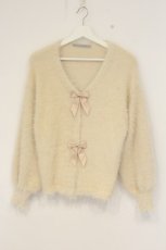 画像1: Maison de FLEUR Petite Robe canone / あなたを夢見たマシュマロカーディガン F アイボリー O-26-09-08-047-LO-TO-OW-OS (1)