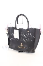 画像1: m petit by misako / NINA'S　保冷巾着付き カッティング2WAYトートバッグ  クロ O-26-09-08-1004-LO-BG-IG-OS (1)