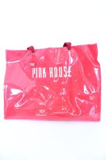 画像1: PINK HOUSE / ロゴプリントビニールバッグ  アカ O-26-09-08-1036-LO-BG-IG-OS (1)