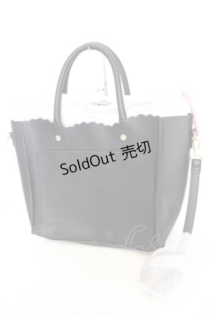 画像2: m petit by misako / NINA'S　保冷巾着付き カッティング2WAYトートバッグ  クロ O-26-09-08-1004-LO-BG-IG-OS (2)