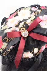 画像3: LOLITAその他 / 和柄円形ヘッドドレス  クロ O-26-09-08-1044-LO-AC-OW-OS (3)