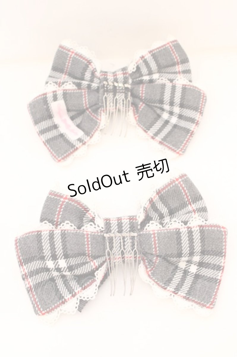 画像2: Angelic Pretty / Cute Candy Checkコーム  グレー O-26-09-08-1059-AP-AC-IG-OS (2)