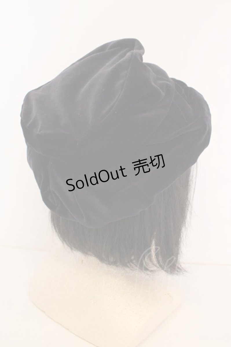 画像2: Jane Marple / 別珍ワイヤー入りハット  ネイビー O-26-09-08-1070-JM-AC-IG-OS (2)