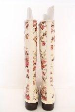 画像3: PINK HOUSE / リトルローズプリント レインブーツ 22.5cm オフシロ×ピンクローズ O-26-09-08-1111-LO-SH-IG-OS (3)
