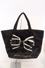 画像1: Maison de FLEUR / グログランリボンSトートバッグ  クロ O-26-09-08-1112-LO-BG-IG-OS (1)