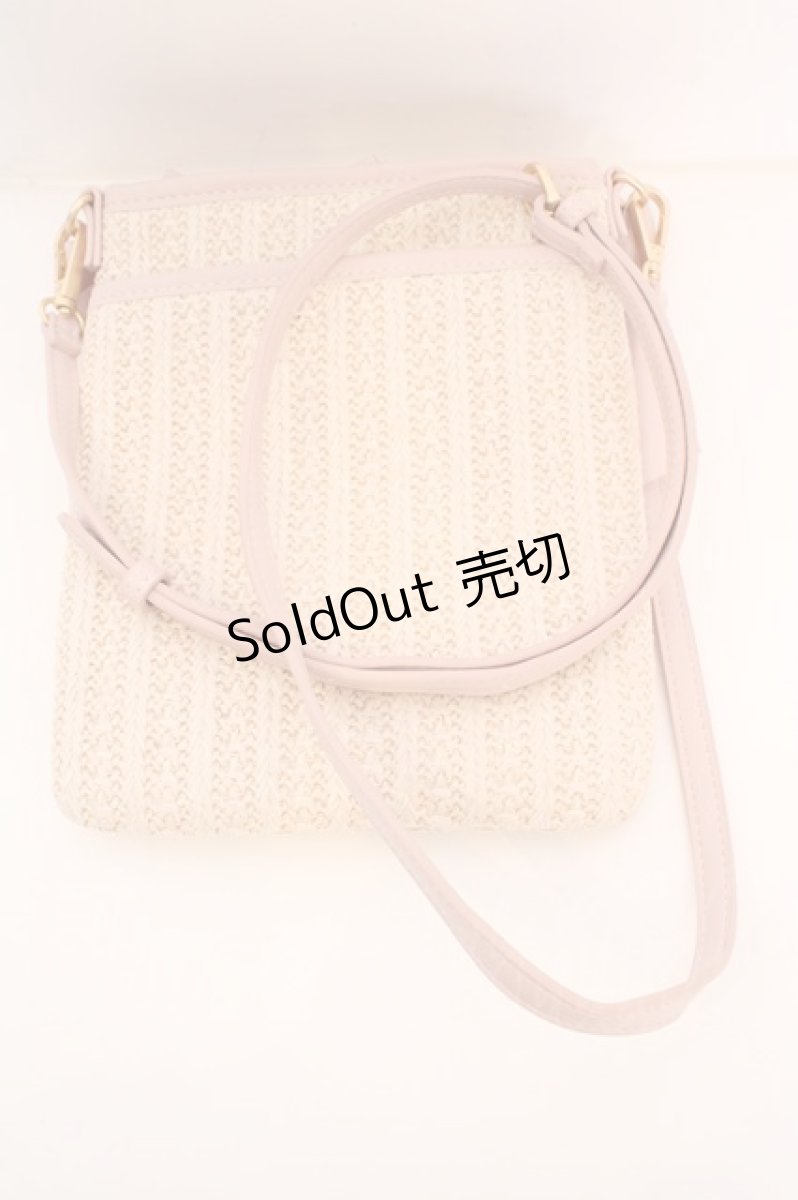 画像2: m petit by misako / NINAS コラボストローポシェット  ピンク×ナチュラル O-26-09-08-1024-LO-BG-IG-ZT0911F (2)