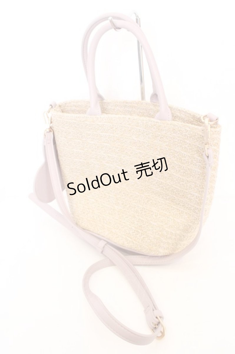 画像2: m petit by misako / チャーム付き2WAYバッグ  ナチュラル×ピンク O-26-09-08-1029-LO-BG-IG-OS (2)