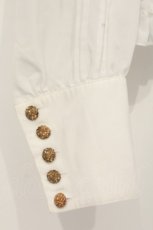 画像3: metamorphose / スタンドカラービショップスリーブブラウス  シロ O-26-09-08-057-ME-BL-IG-OS (3)
