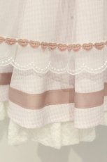 画像3: LIZ LISA / ハウンドトゥースエプロンワンピース 0 ピンク O-26-09-08-066-LO-OP-OW-OS (3)