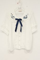 画像1: Amavel / Jerryfish Aquarium ブラウス  シロ O-26-09-08-072-CA-BL-IG-OS (1)