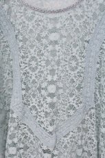 画像2: axes femme / 総レースアンサンブルのレースチュニック M グリーン O-26-09-08-075-AX-TO-OW-OS (2)