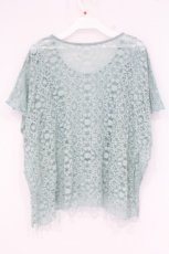 画像3: axes femme / 総レースアンサンブルのレースチュニック M グリーン O-26-09-08-075-AX-TO-OW-OS (3)