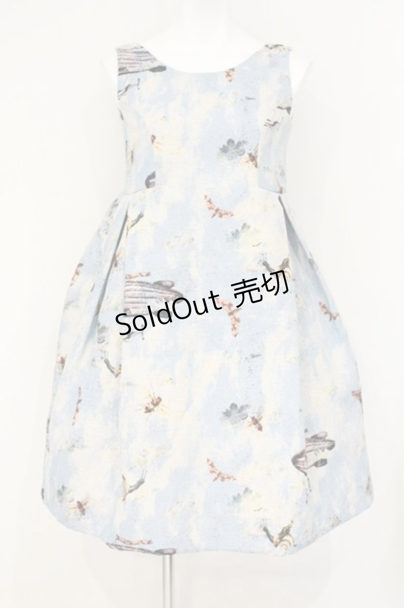 画像1: pays des fees  / Zero gravity utopia Gobelin weave （ゼログラビティユートピアゴブランウィーバージャンパースカート） size1 サックス O-26-09-08-007-PU-OP-IG-OS (1)