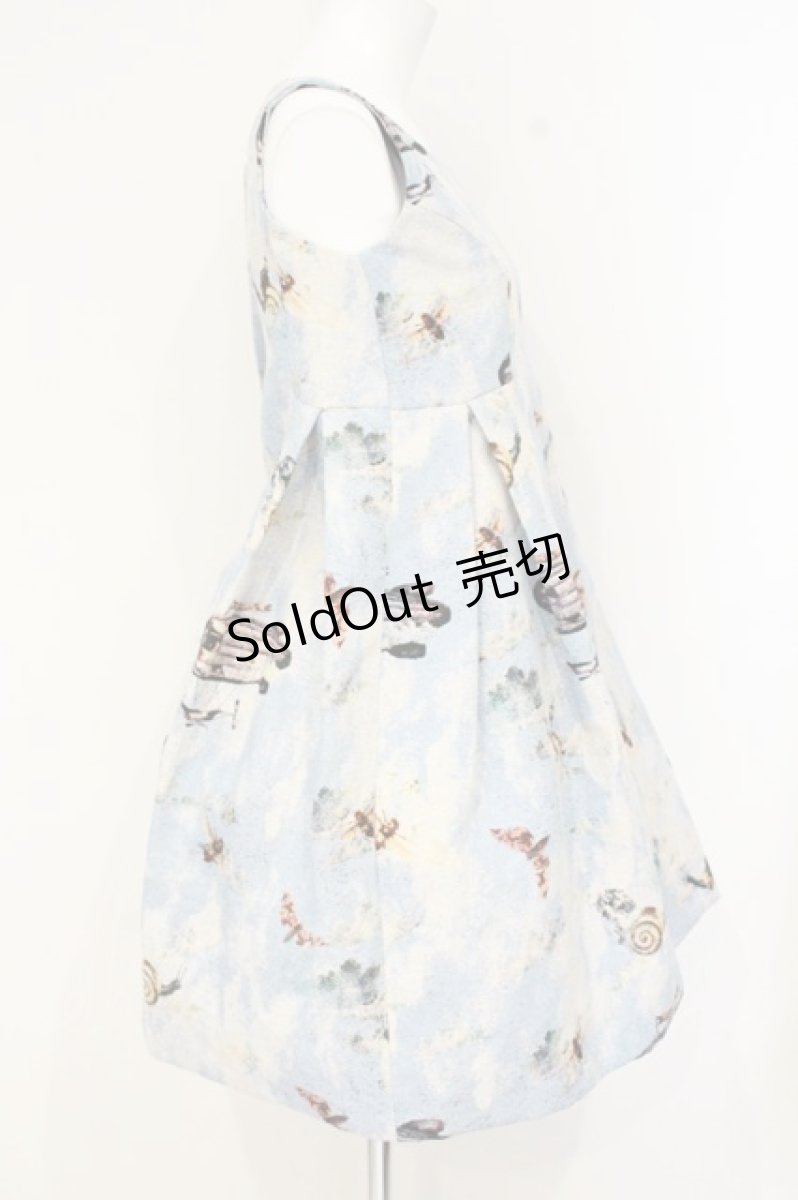 画像3: pays des fees  / Zero gravity utopia Gobelin weave （ゼログラビティユートピアゴブランウィーバージャンパースカート） size1 サックス O-26-09-08-007-PU-OP-IG-OS (3)