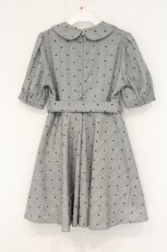 画像3: evelyn / グレンチェックハートドットワンピース  グレー O-26-09-10-024-LO-OP-IG-OS (3)