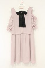 画像1: Ank Rouge / 襟付きオフショルワンピース  ピンク O-26-09-10-025-CA-OP-IG-OS (1)