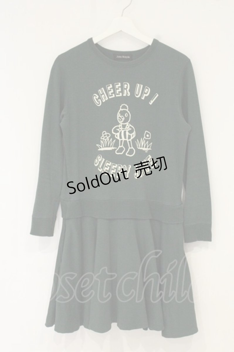 画像1: Jane Marple / Dear my crewスウェットドレス M グリーン O-26-09-10-041-JM-OP-IG-OS (1)