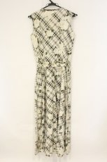 画像4: INGEBORG / フラワーチェックワンピース  オフシロ×クロ O-26-09-10-047-LO-OP-OW-OS (4)