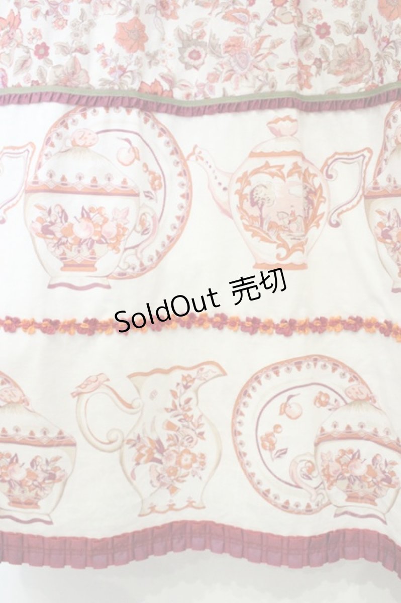 画像3: Jane Marple Dans Le Salon / Meissen Collection Granny OP（マイセンコレクショングラニーワンピース） M アカ×シロ O-26-09-10-053-JM-OP-IG-OS (3)