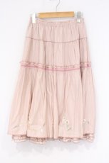 画像1: PINK HOUSE / 刺繍入りスモックスカート  ピンク O-26-09-10-062-LO-SK-IG-OS (1)