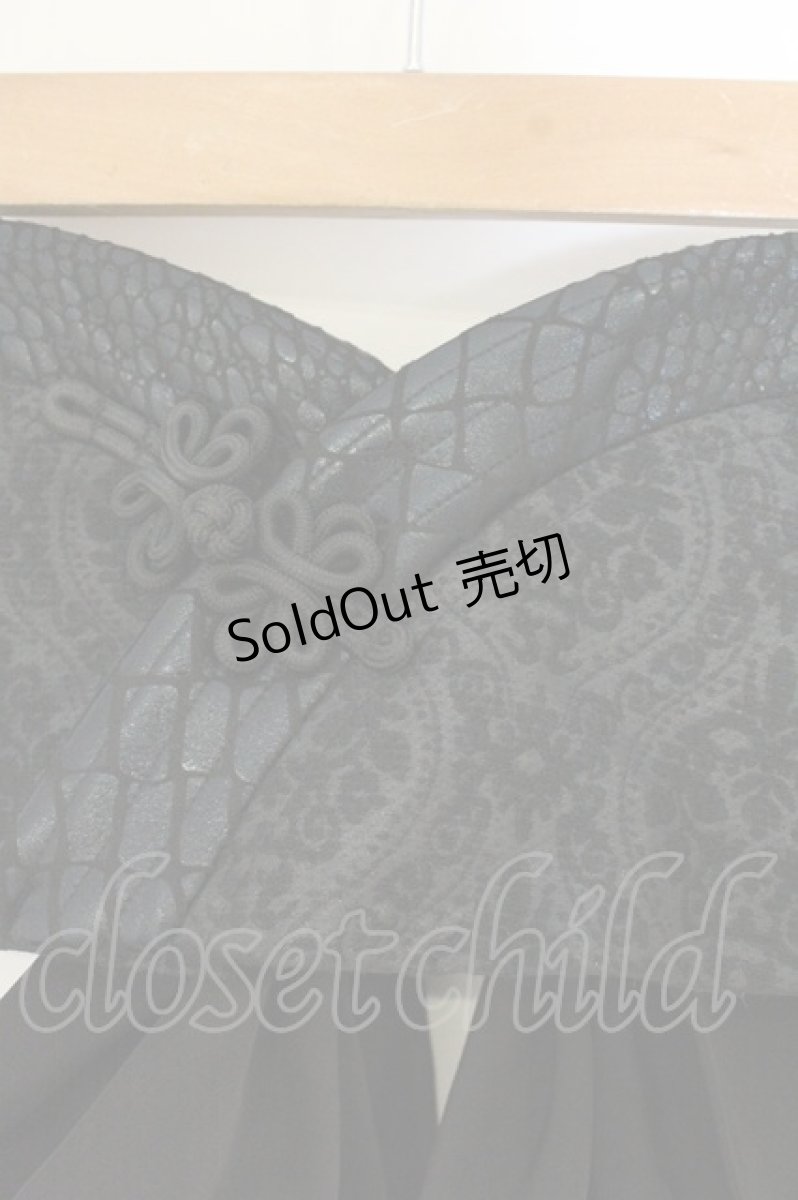 画像2: Qutie Frash / プレミアムセット2024-朧月-　リボンコルセット  ブラック O-26-09-10-077-QU-ZA-OW-OS (2)