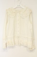 画像1: Bis Rich Girl / コットンレースブラウス   O-26-09-10-079-LO-BL-IG-OS (1)