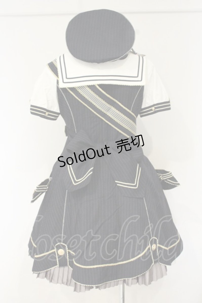 画像6: Lost Tree / 帆風〜Akademie der Meeresbriste」 夏服セーラーワンピース  ネイビー×シロ O-26-09-10-006-LO-OP-IG-OS (6)
