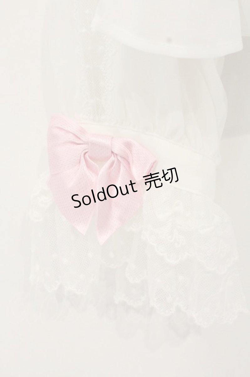画像3: Angelic Pretty / ドレッシーリボンレースブラウス（2026）  シロ×ピンク O-26-09-10-023-AP-BL-IG-OS (3)