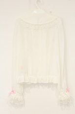 画像4: Angelic Pretty / ドレッシーリボンレースブラウス（2026）  シロ×ピンク O-26-09-10-023-AP-BL-IG-OS (4)